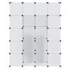 vidaXL Modularer Schrank mit 14 Fächern Weiß 37x146x180,5 cm