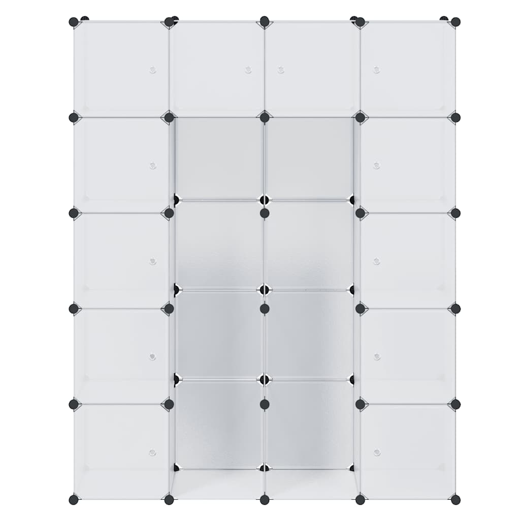 vidaXL Modularer Schrank mit 14 Fächern Weiß 37x146x180,5 cm