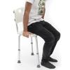 Adjustable Medical Shower Chair Bath Tub Seat Bench Stool Detachable Backrest White+Silver