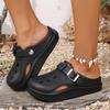 Pantofi EVA Unisex la Modă cu Gauri, Papuci Slip-On cu Talpă Înaltă și Groasă, Simpli 2025, Papuci Casual de Exterior