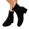 Retro Skinny Suede Martin Boots Autumn Large Size Coarse Heel Medium Heel Short Boots Women