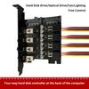 Power Expansion Card Dual Channel Hard Drive PCI Expansion Card 4 Bit Free PCI Bit Expansion with SATA Cable Power Control SSD