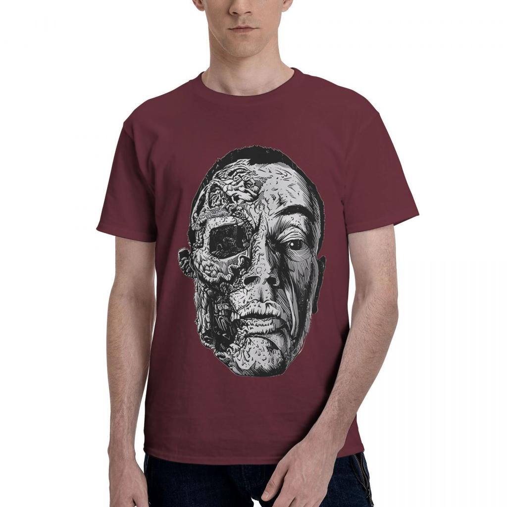 Gus Gustavo Fring Half Skull Face Funny Punk 100 Cotton Casual Breathable Confortable T Shirt Funny Ugus TShirts Mens Wear