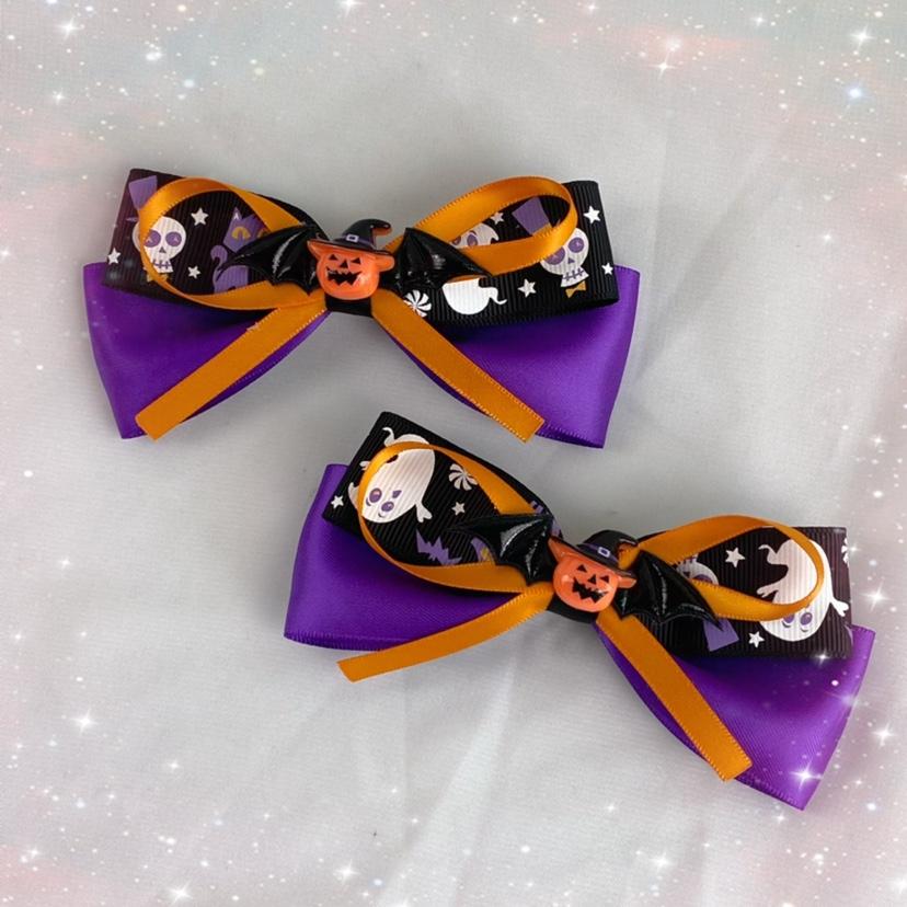 

Halloween Lolita Hair Accessories Bat Demon Lolita Topper Hair Clip Candy Witch Hairpin Fedora Hat Women