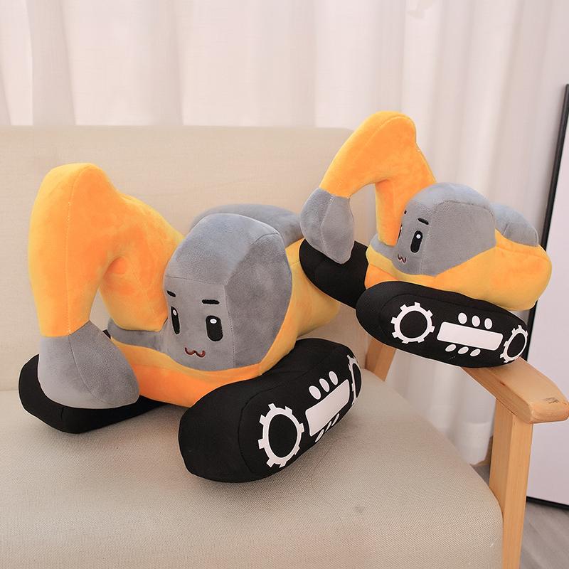 26/38cm Creative Excavator Plush Toys Stuffed Soft Machine Plush Pillow Home Decorative Boys Kids Birthday Gifts