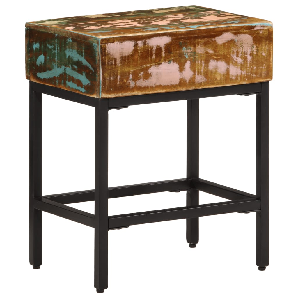 Side Table 40 x 30 x 51 cm Reclaimed Solid Wood
