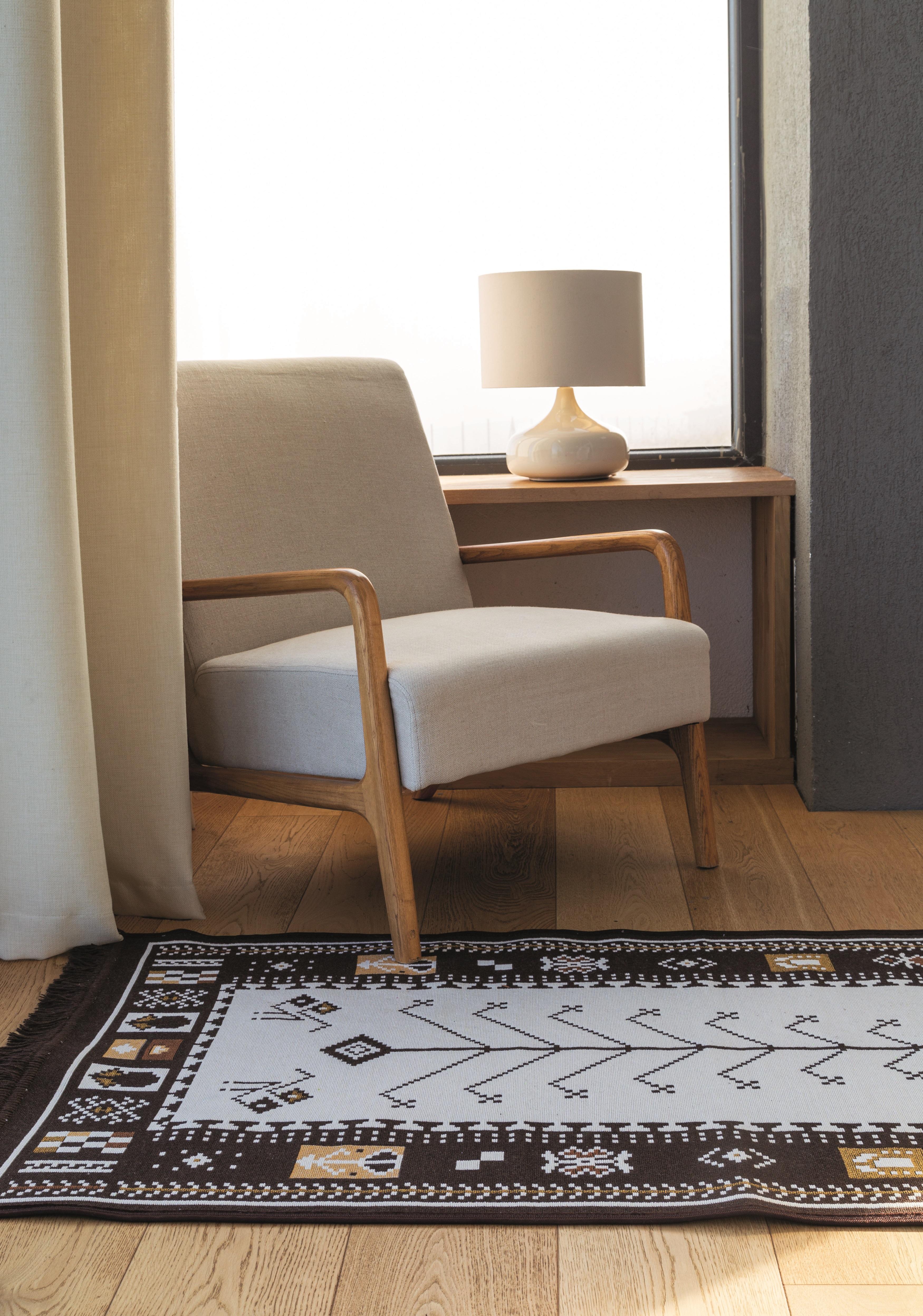 

Bigghome Double-Sided Rug, Machine Washable, Modern Patterned, 80 * 150 cm, SA1534A