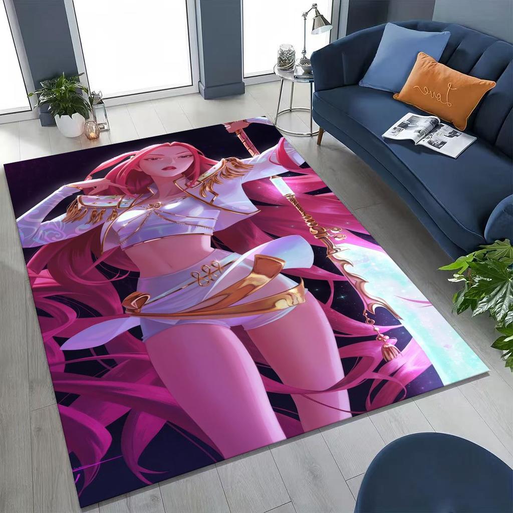 27 Style New KPOP Demon Hunters Rumi Mira Zoey Cartoon Rug for Bedroom Living Room Sofa Home Doormat Decor, Non-slip Floor Mat