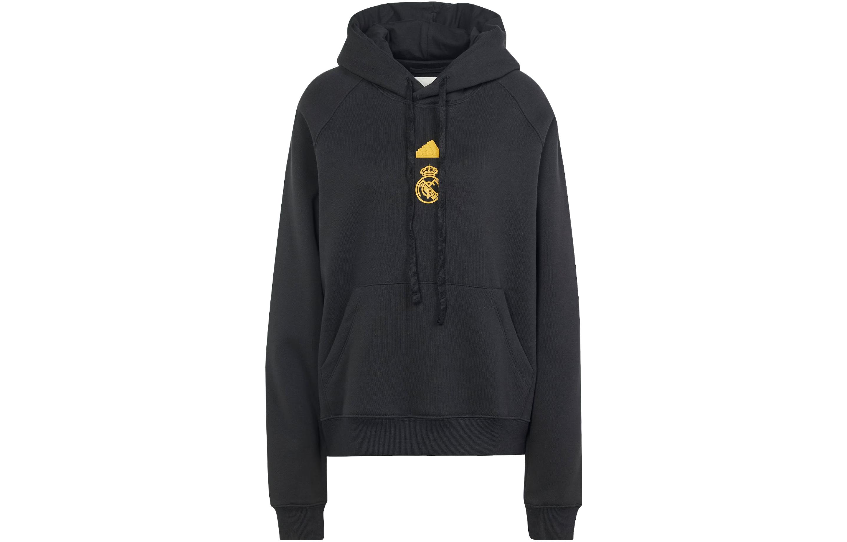 Adidas Real Madrid Sweatshirts Men s Black Hooded Moderate Regular HY0626 L