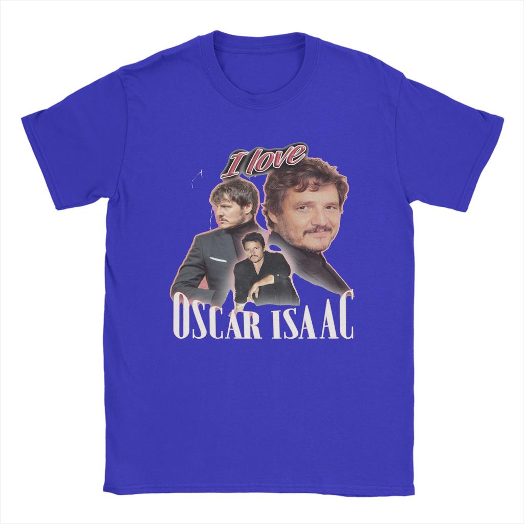 I Love Oscar Isaac Pedro Pascal Cursed Fan Men's T Shirt Funny Tee Shirt Short Sleeve Round Neck T-Shirts Pure Cotton Clothes