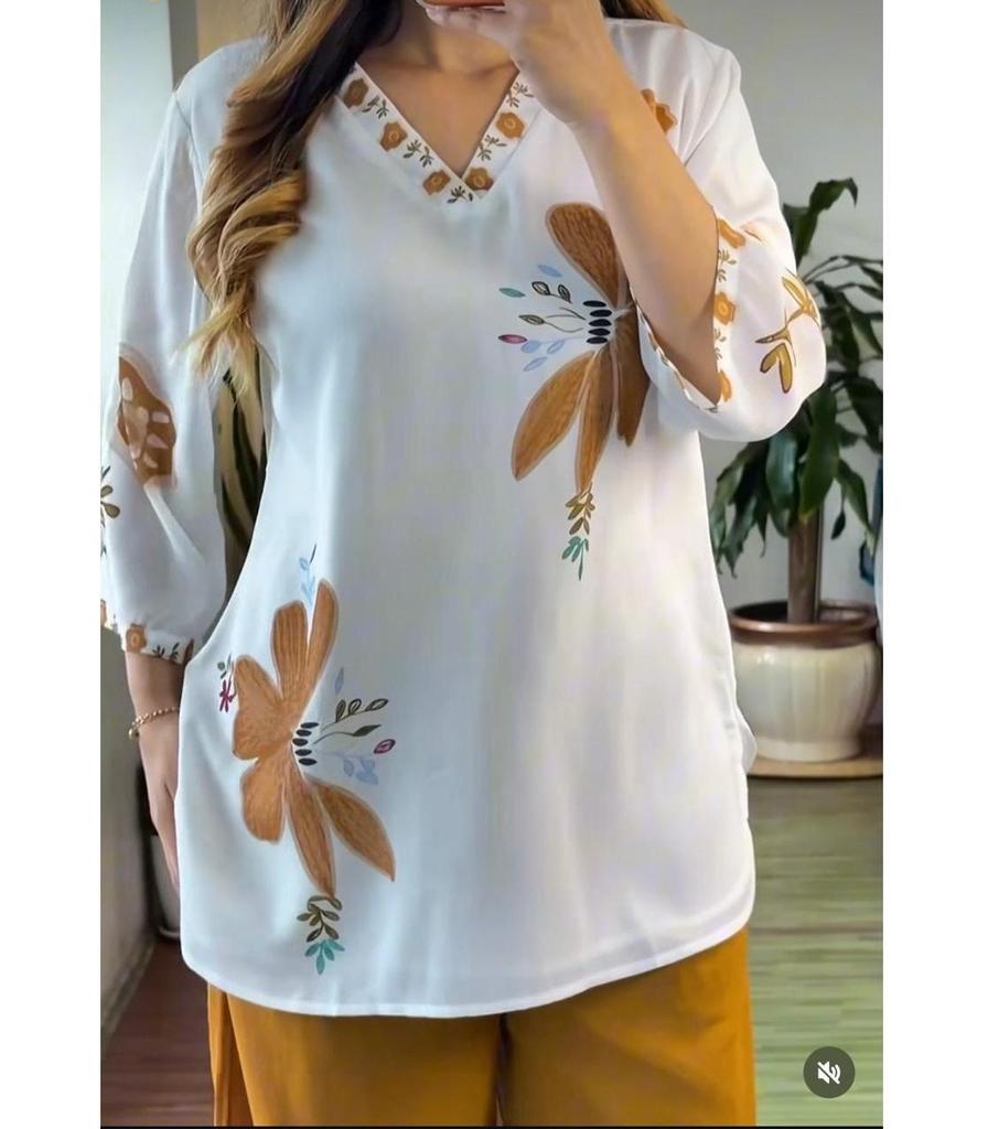Beautifull Party Wear Designer Kurta Pant Cord Set Indian Women Bollywood Top Tunic Kurti
