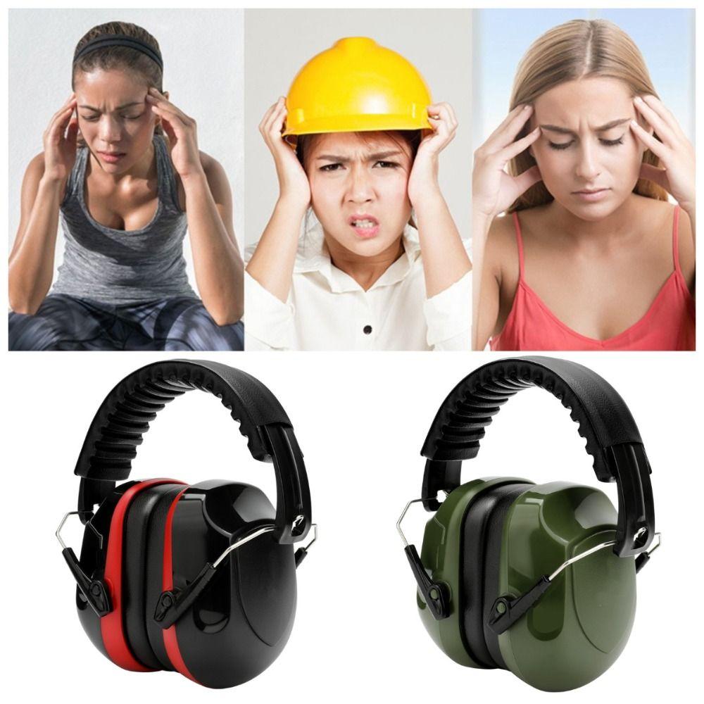 SNR-34dB Anti-Noise Earmuffs Foldable Ear Defenders Adjustable Head Earmuffs  Student Children