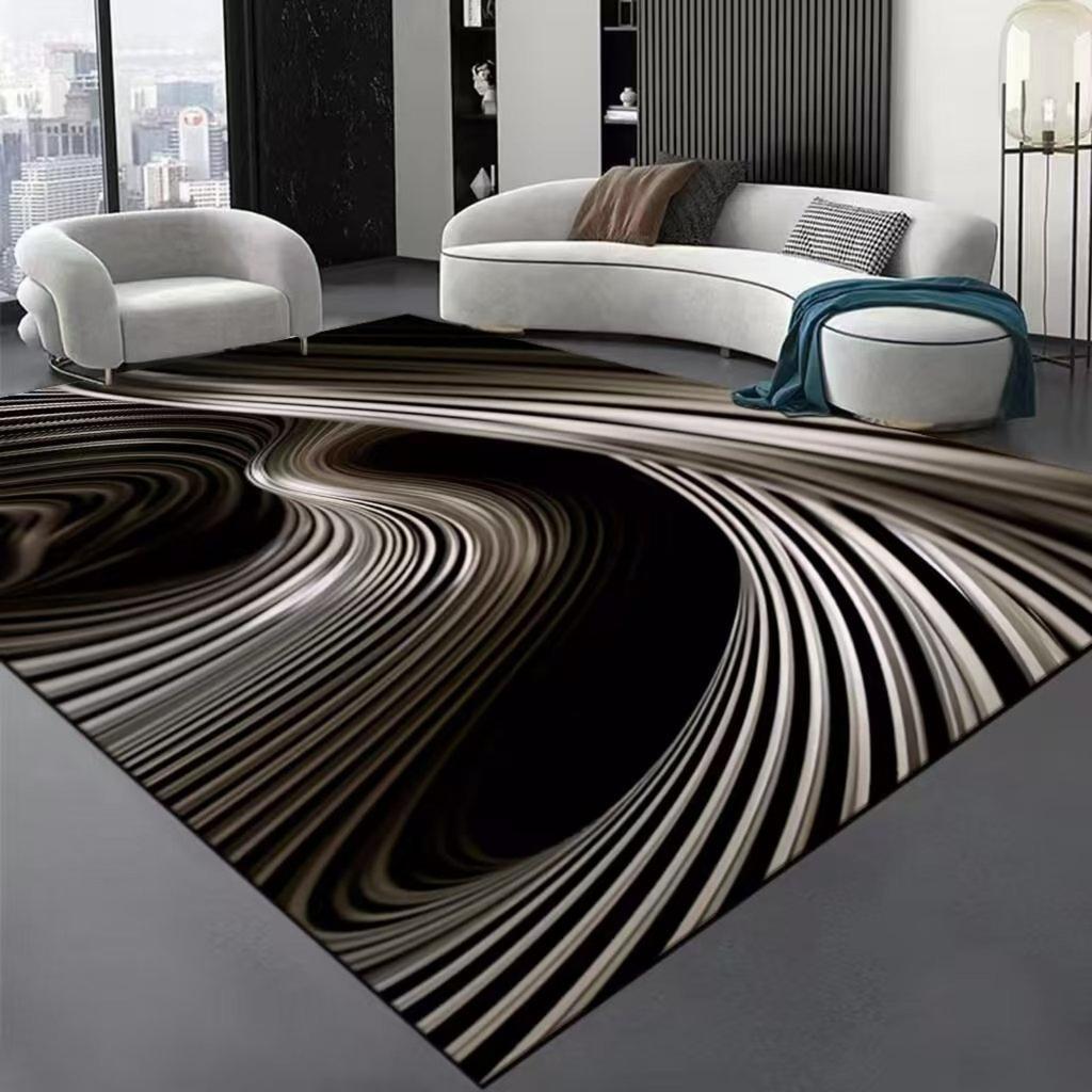 3D Stereoscopic Visual Square Living Room Carpet Illusions Trap Pattern Entry Bedroom Coffee Table Floor Mat