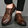 Genuine Leather Men Classic Brogue Shoes Male Vintage Business Design Office Footwear Men Oxfords  Luxury Man Casual Shoes
