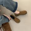 2025 autumn new woolen deep-mouth suede soft-soled foot cover versatile fashion commuter work women's single shoes