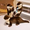 Otter Plushie Pillow Kawaii Sea Otter Plush Toy Fluffy Comfortable Feel Stuffed Animals Otter Kids Toy Birthday Gift Room Decor