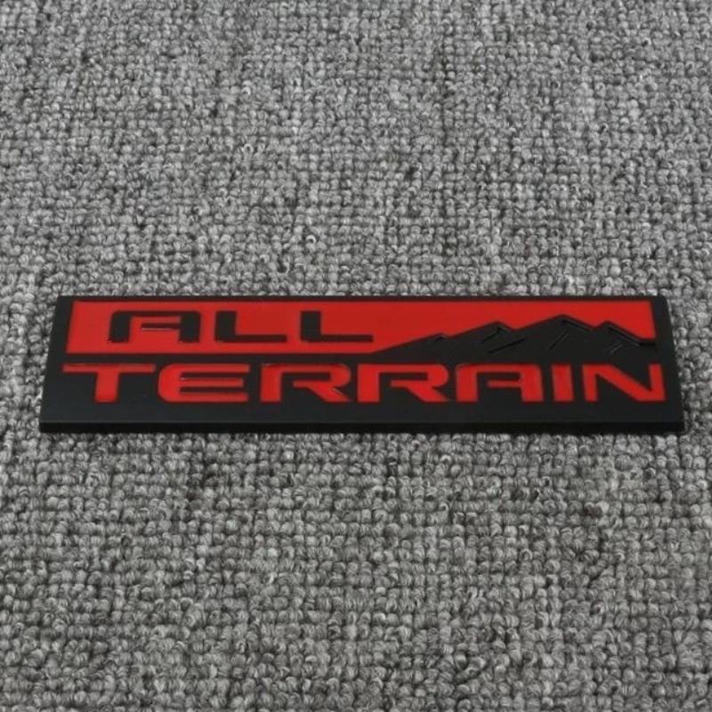 1Pc Applicable to Chevrolet pickup truck modifications with the ALL TERRAIN logo, all-terrain off-road vehicle decals, snow mountain metal stickers