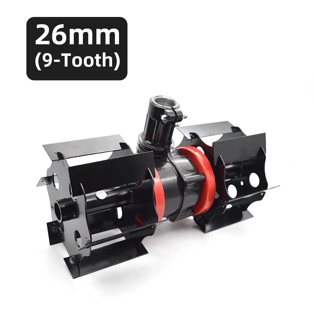 Mower Wheel,26mm 28mm Universal Weeder Wheel Deep Tillage Wheel Mower Accessories Straight Blade Slash Blade Loosening Wheel.