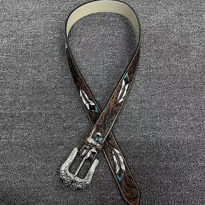 Retro Vintage Western-Style Indian Cowboy Belt with Unique Design