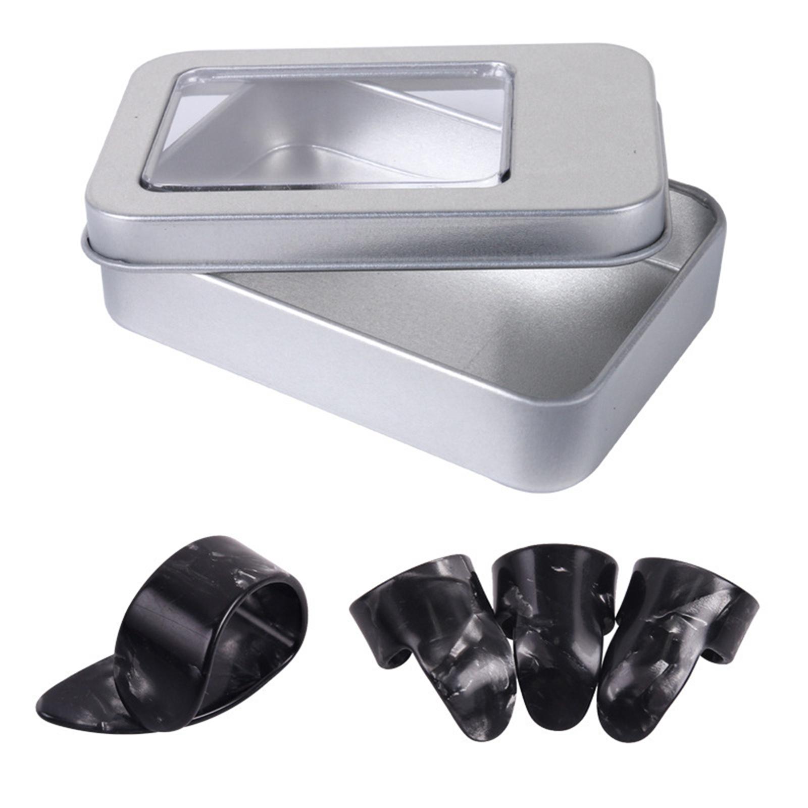 

4Pcs Thumb and Finger Picks Medium Flat Thumbpick Guitar Thumb Picks for Acoustic Guitar Accessories Enduring