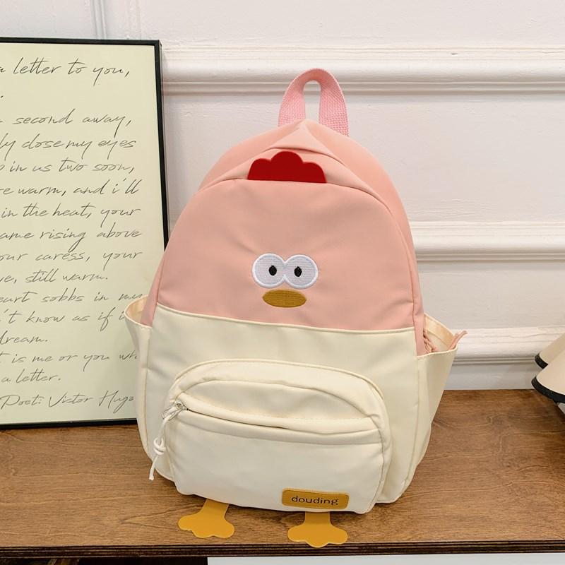 Cartoon Chick Backpack Kindergarten School Bag Children Cute Large Capacity Primary School Cram School Backpack