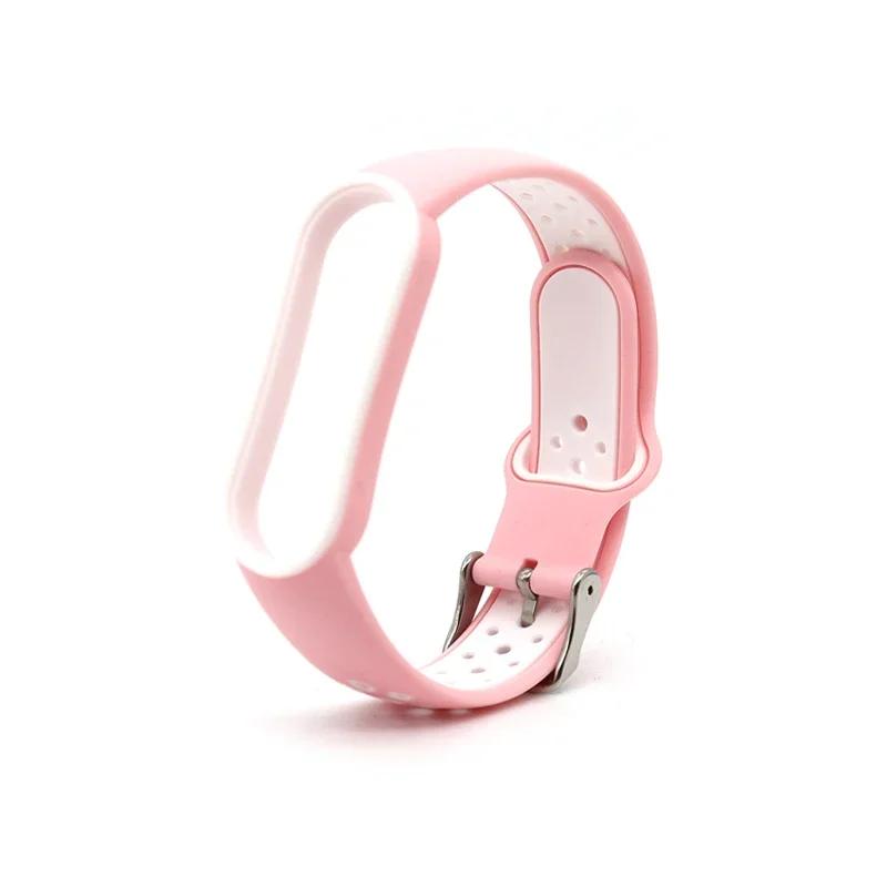 For Xiaomi Mi Band 5 4 3 6 Strap Double Color Silicone Wristband Bracelet Replacement For Xiaomi Band 4 MiBand 3 5 6 Band Straps