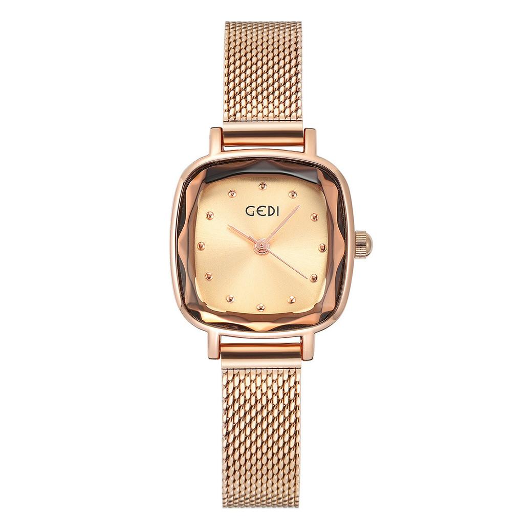 Gedi Ladies Square Watch With Quartz Movement Water Resistant For Casual Wear