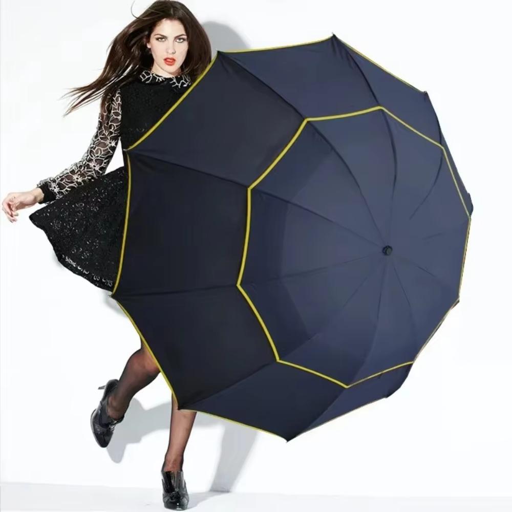 Strong Frame Wind Resistant Umbrella Folding Design Non-automatic Umbrella  Outdoor Activities