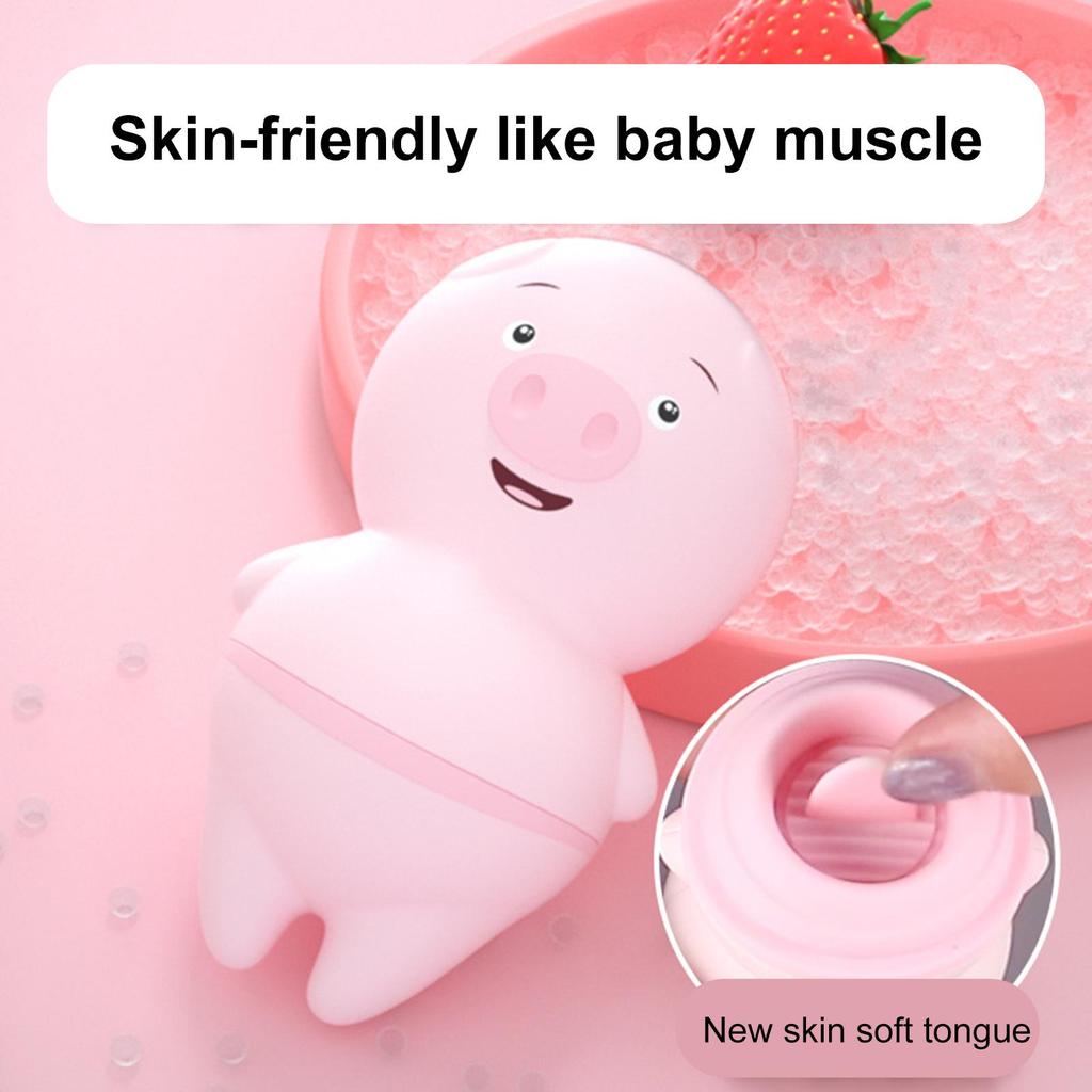 Masturbator, weiche Zunge, Cunnilingus, hygienische Dual-Frequenz-Vibration, fröhliches Schwein, G-Punkt-Masturbation, Sauger-Vibrator für Vagina