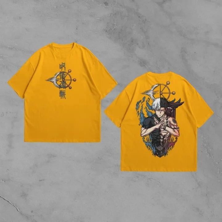 

2026 Summer Jujutsu Kaisen Anime RyoUnisex Sukuna Printed Loose Shortsleeved Pure Cotton Childrens Tshirt Unisex Casual Loose 4XL