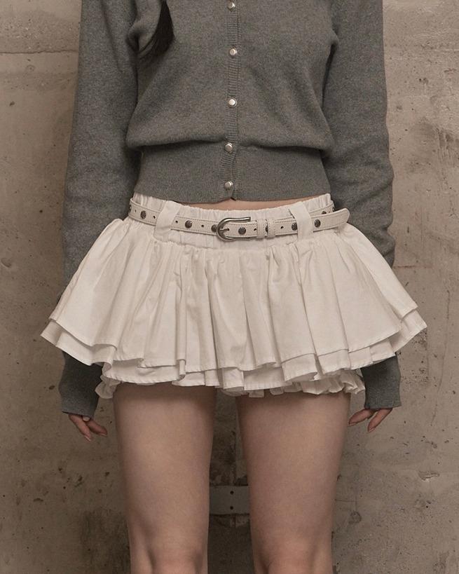 Kakipointeu Cancan Skirt Pants (Ivory)