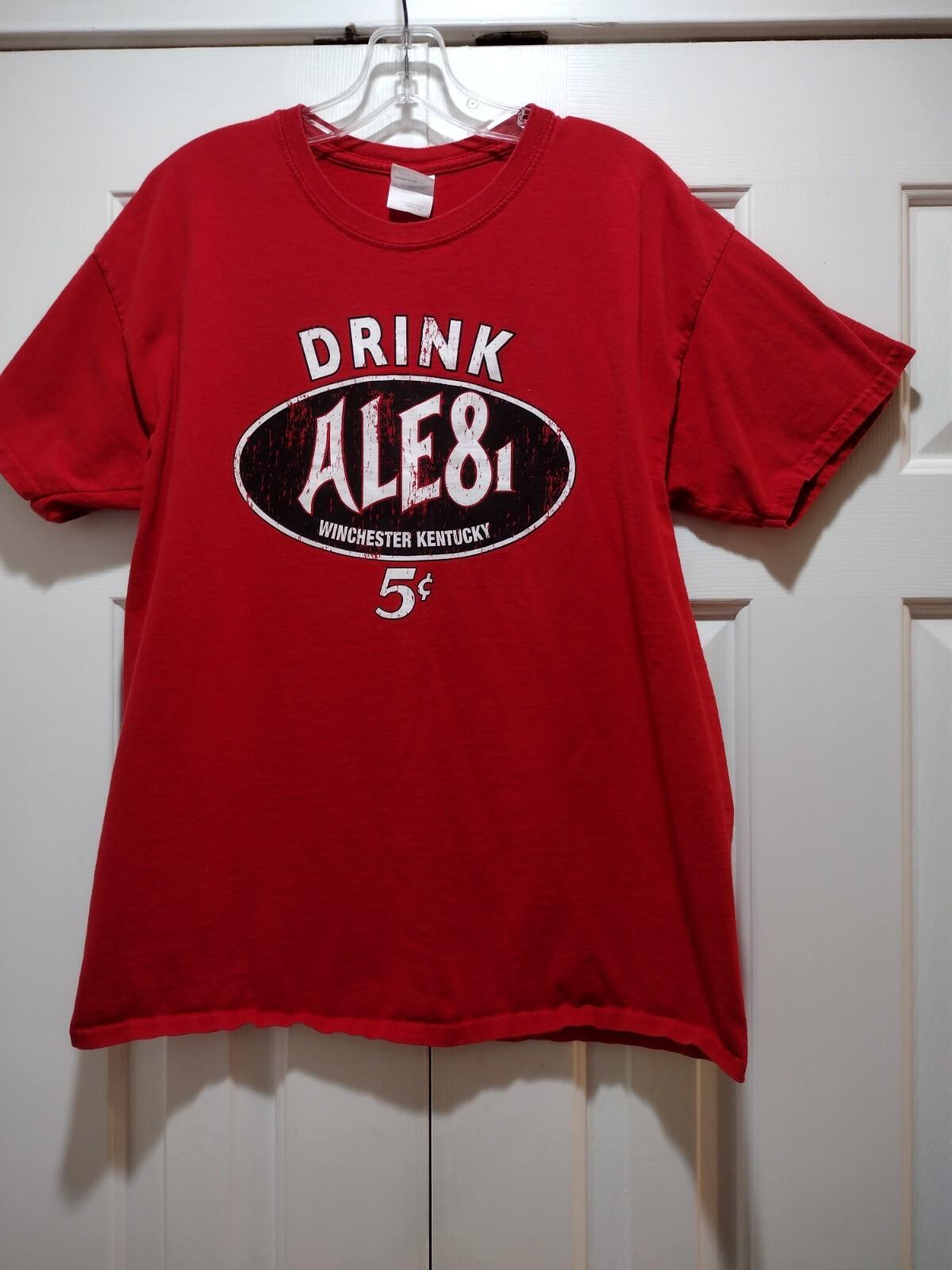 Drink ALE81 Red Shirt Winchester KY Men s Size Large Soft Drink Unisex T-Shirt M