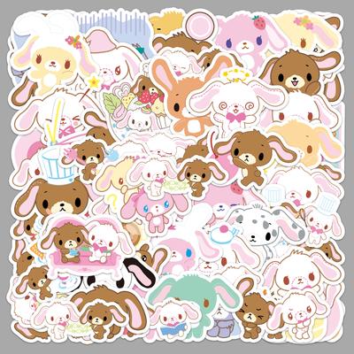 50PCS Cartoon Sugarbunnies Graffiti Stickers Cute Sanrio Dessert Rabbit Guka Decorative Mobile Phone Stationery DIY Toys Sticker