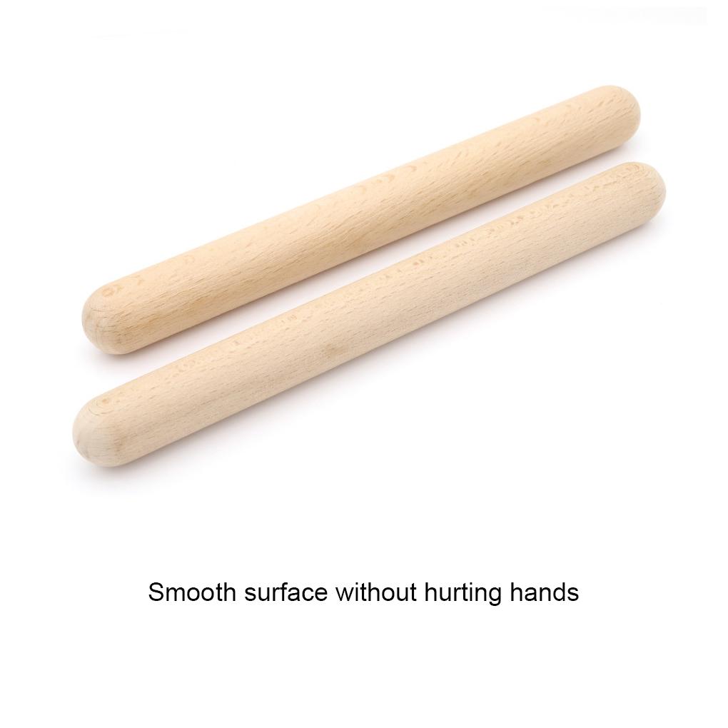 2piece Classical Wood Claves Easy To Play Musical Percussion Instrument Classic Claves Rhythm Sticks