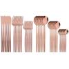 36Pcs Pink Gold Dinnerware Cutlery Set Western Knife Dessert Forks Spoon Flatware Stainless Steel Silverware Kitchen Tableware