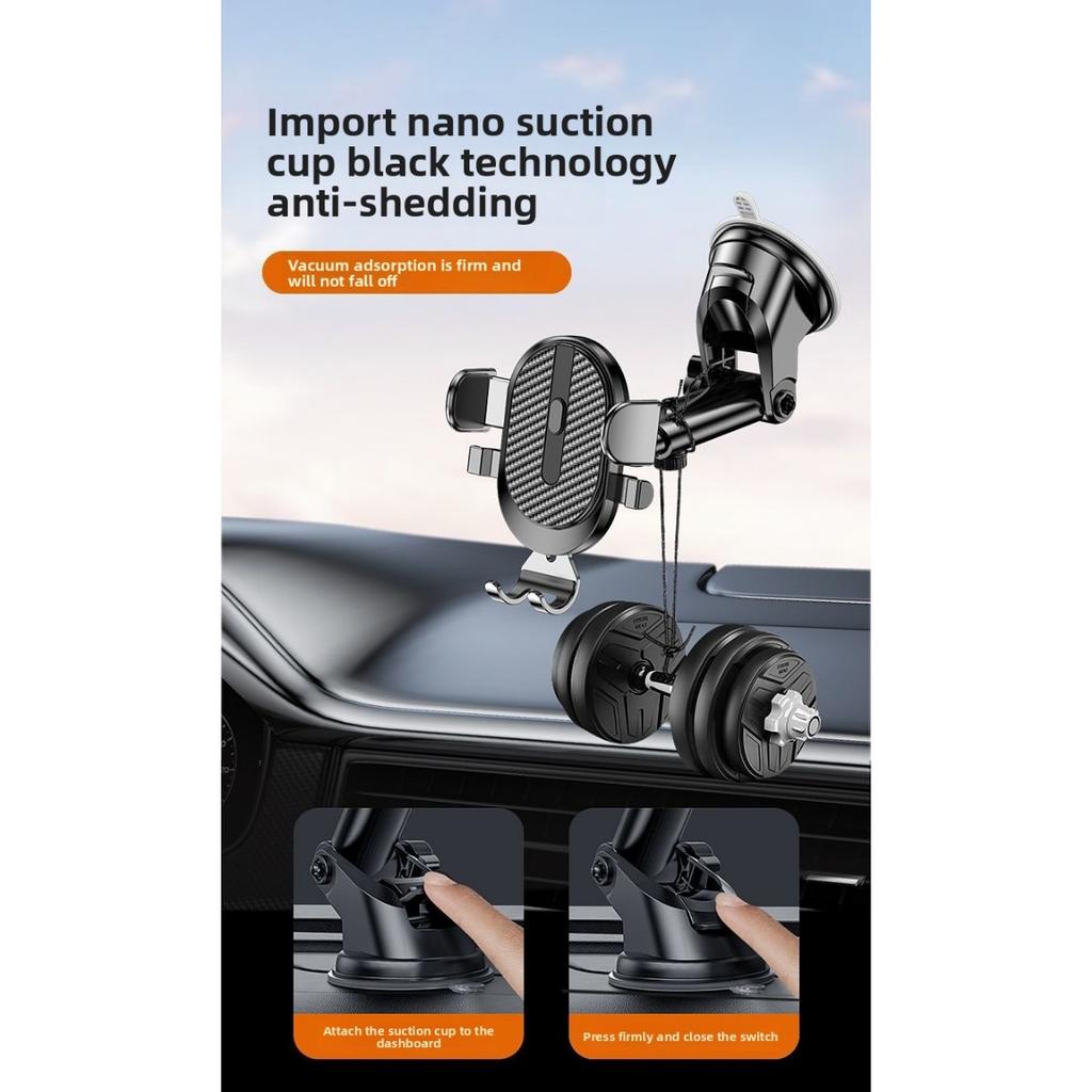 Universal Dashboard Suction Cup Phone Holder - Multifunctional, Telescopic and Rotating with Auto-Locking Feature for Secure Navigation, Car Accessory