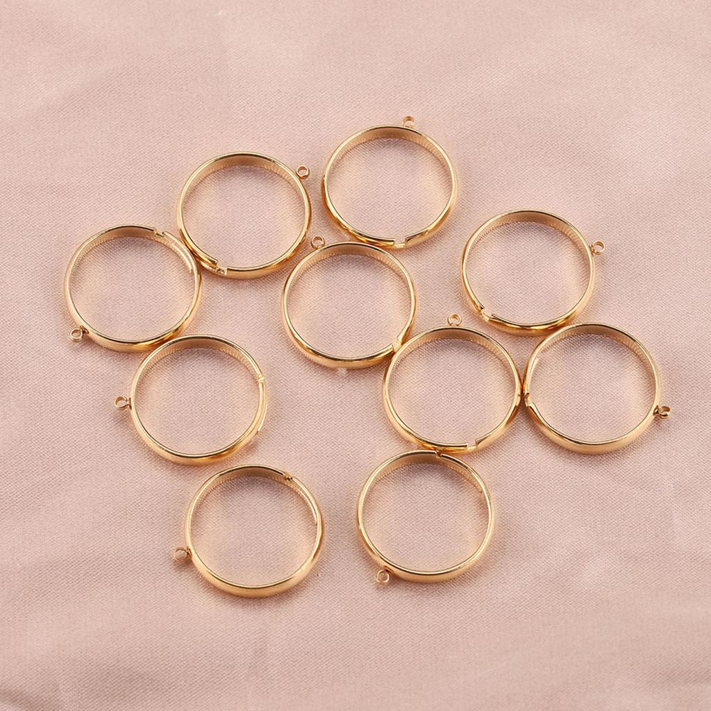10pcs Stainless Steel Rings Base Open Adjustable Finger Rings DIY Jewelry Making Blanks for Crafters Handmade Gift