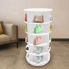 5-Tier Rotating Shoe Organizer 23.2x23.2x45.3in, White PVC Shoe Rack, Freestanding Shoe Storage | Holds 20 Pairs,55 lbs Capacity