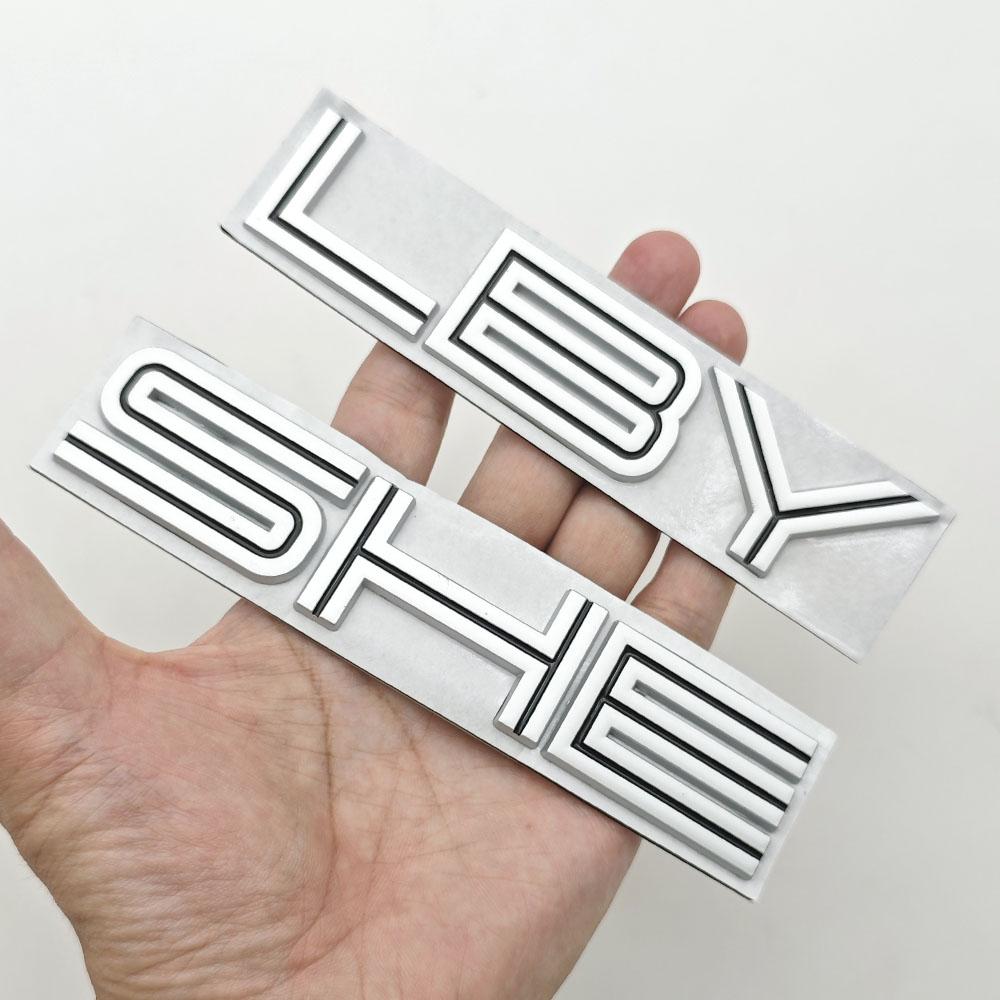 3D Metal Car Sticker Letters SHE LBY Logo Emblem Fender Door Rear Trunk Accessories