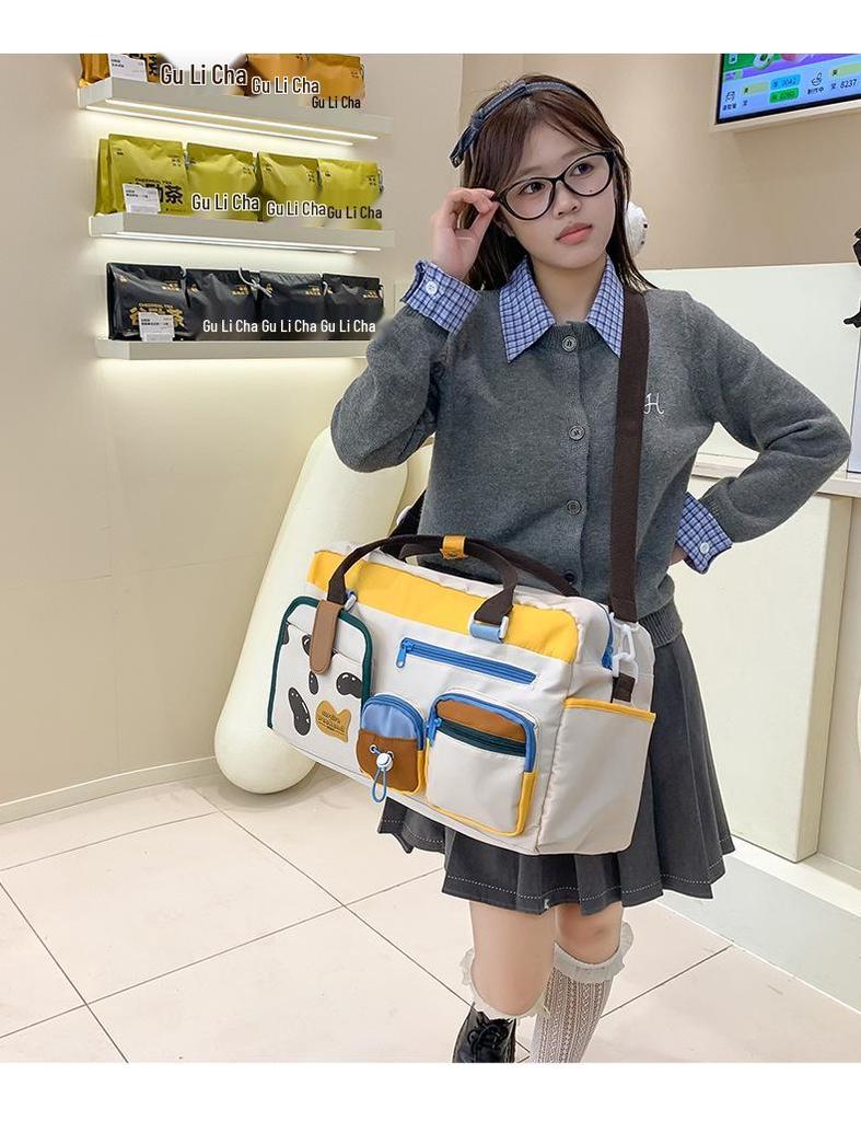 Women’s Large Capacity Color Block Gym & Travel Handbag