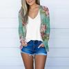 Women's Loose Casual Vintage Floral Print Long Sleeve Top Cardigan