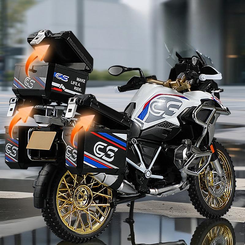 Simulation 1/10 Scale BMW R 1250 GS Adventure Alloy Motorbike Model Children Alloy Motorcycle Model Toy Collection Home Decor
