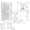 30 KG Langlebige eloxierte Aluminiumlegierung Türscharniere Schwerlast-Kugellager Soft-Close Modernes Design Links/Rechts Türstopper