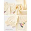 Spring and Autumn Children's Clothing Floral Clothes Sweet Girls' Round Neck Tops Children's Cardigan Sweater Baby Girl Lapel Jacket