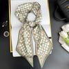 Simulated Silk Scarf, High-end Women's Headband, Decorative Scarf, Streamer, Fresh Color Matching, Rhombus Small Scarf, Headband.