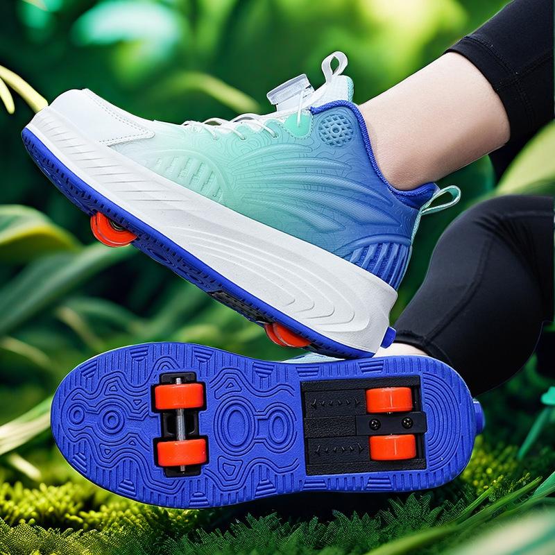 

Children Sneakers Rollers 2-in-1 Detachable Roller Skates Shoes with 4 Wheels Speed Skating Parkour Women s Sneaker with Wheels 40