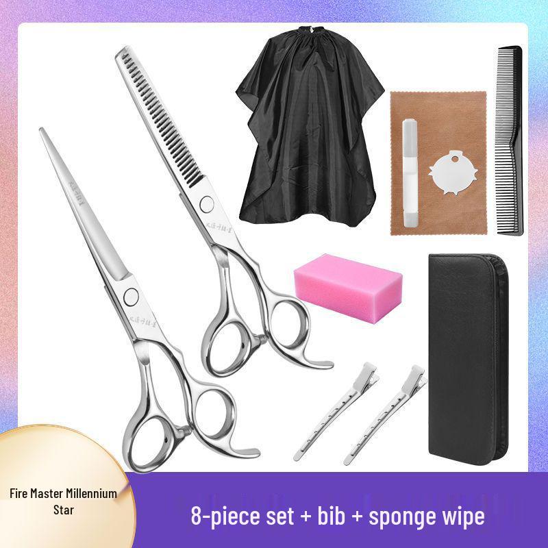 Professional Hairdressing Scissors Set: Flat Teeth, Cutting, and Thinning Scissors - Free Shipping