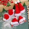 10Pcs New Santa Christmas Hat Clips Red Mini Hair Grips Barrettes Handmade Christmas Photo Decoration Christmas