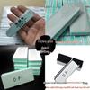 Green & White Double-Sided Nail File Polishing Block - Silver Buffing Board for Manicure Tools