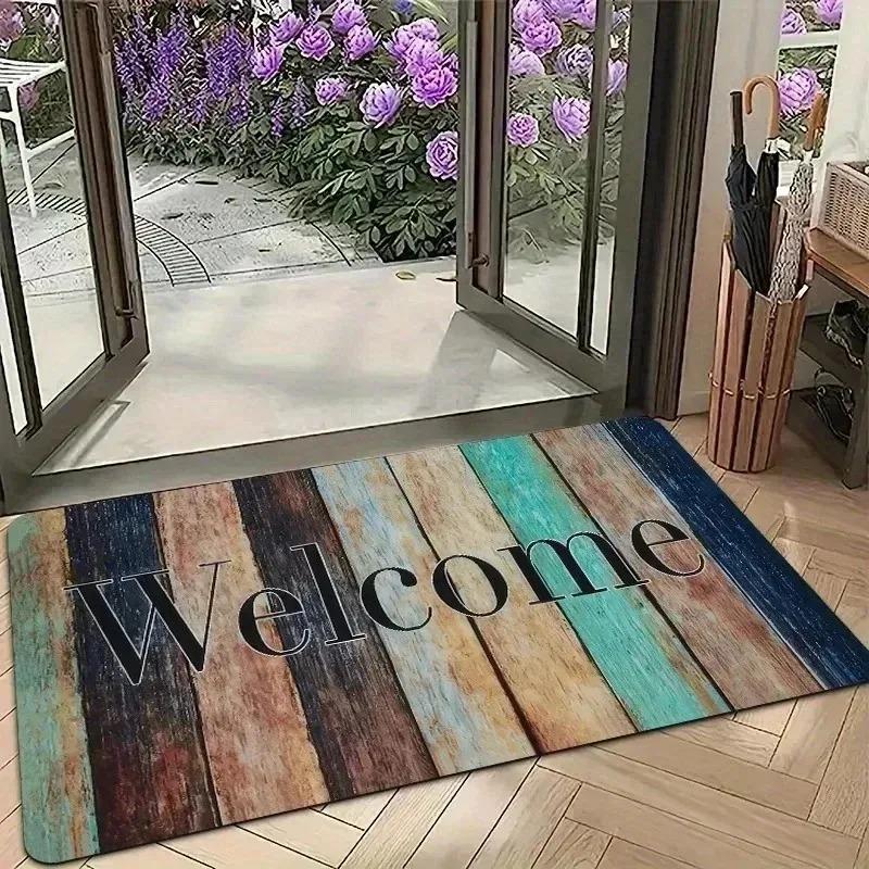 1 Stück Blumenmuster Küchenteppiche Rutschfeste Fußmatten Pop-Design Badezimmerteppich Badematte Teppich für Zuhause Spüle Wäsche Dekor